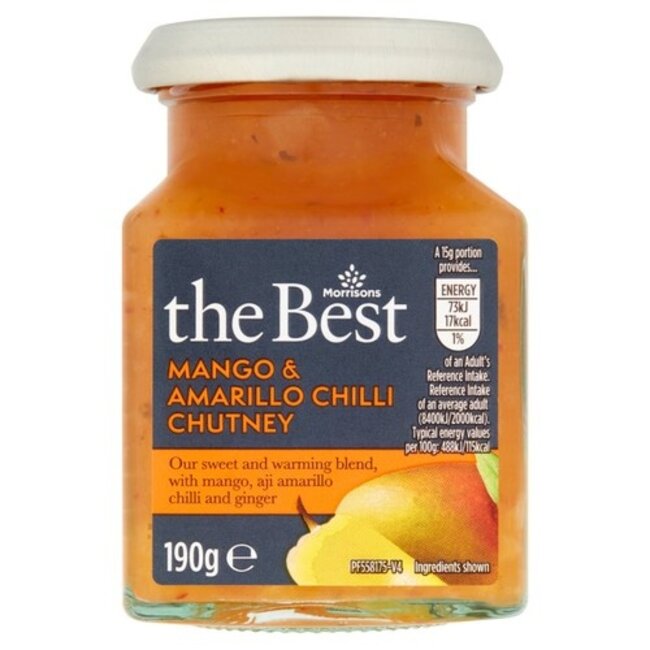 Morrisons The Best Mango & Amarillo Chilli Chutney 6x190g