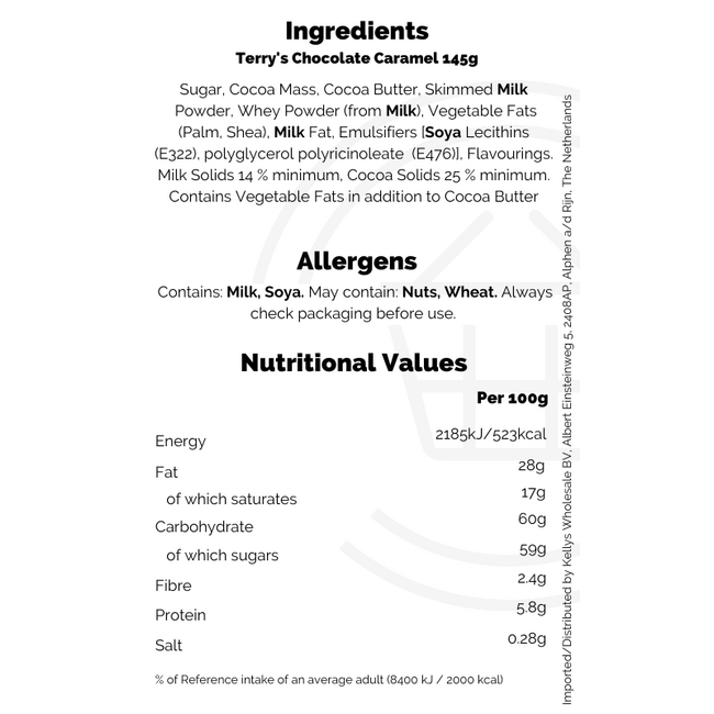 Terry's Chocolate Caramel 12x145g