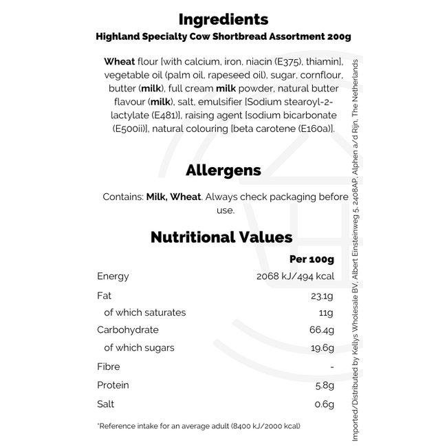 Highland Specialty Cow Shortbread Assortment 24x200g