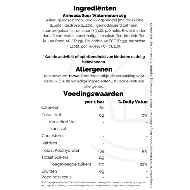 Airheads Sour Watermelon 36x10g