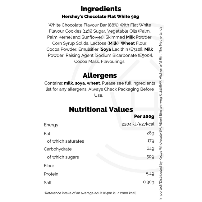 Hershey's Chocolate Flat White 24x90g