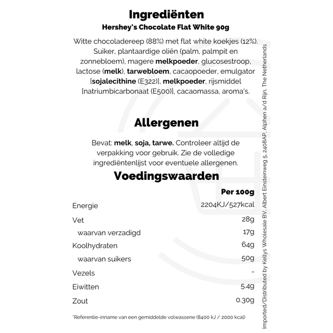 Hershey's Chocolate Flat White 24x90g