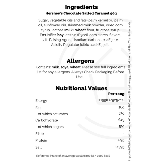 Hershey's Chocolate Salted Caramel 24x90g