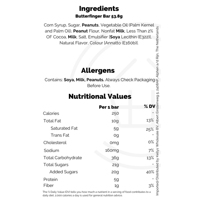 Butterfinger Bar 36x53.8g