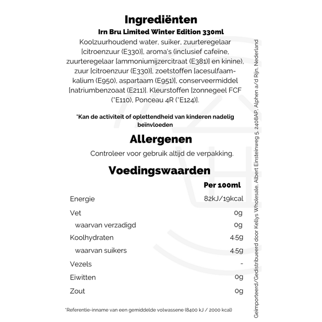 Irn Bru Limited Winter Edition 3x8x330ml