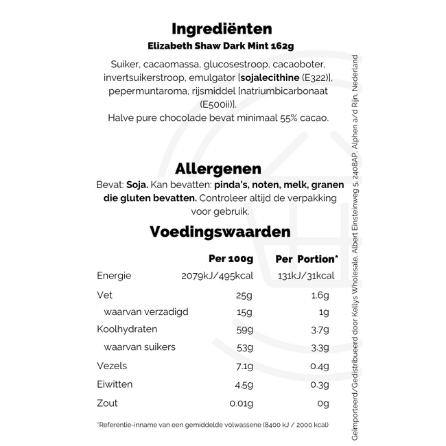 Elizabeth Shaw Dark Mint 8x162g