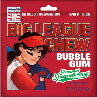 Big League Big League Chew Girl Strawberry 12x60g