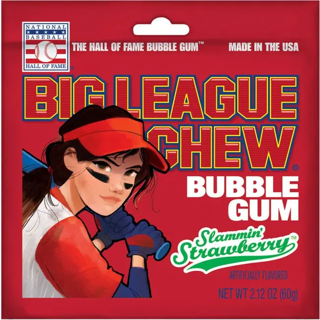 Big League Chew Girl Strawberry 12x60g