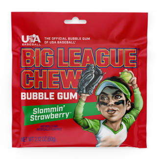 Big League Big League Chew Girl Strawberry 12x60g