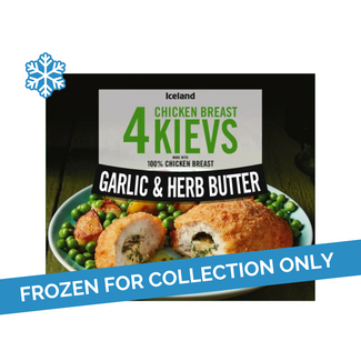 Iceland Iceland 4 Garlic and Herb Butter Chicken Breast Kievs 18x500g