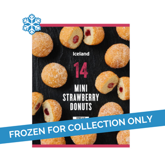 Iceland Iceland 14pk Mini Strawberry Donuts 12x175g