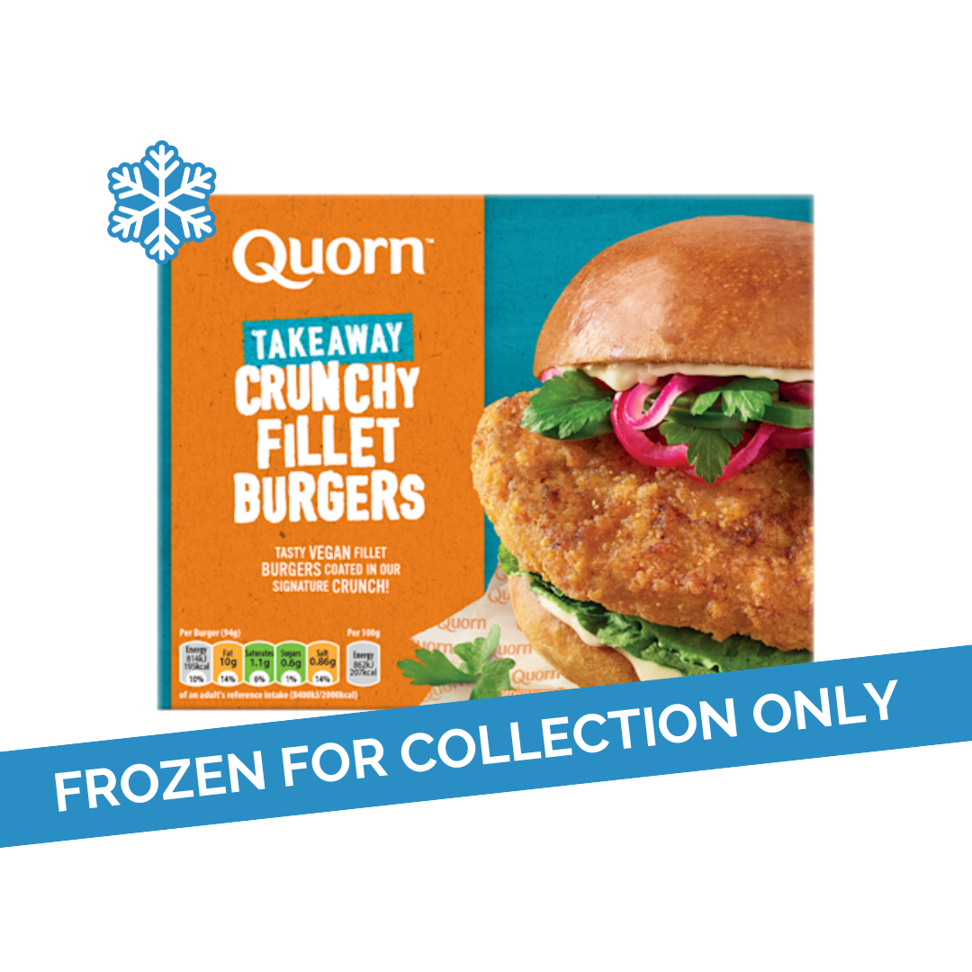 Quorn Vegan Crunchy Fillet Burgers 8x190g - Kellys Wholesale & Distribution