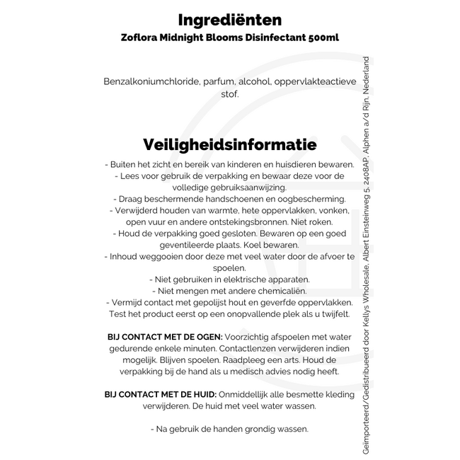 Zoflora Midnight Blooms Disinfectant 12x500ml