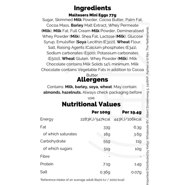 Maltesers Mini Eggs 22x77G