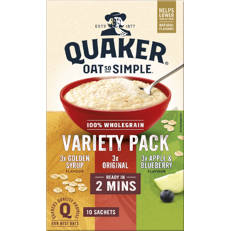 Quaker Oats So Simple Variety 9pk 6x9x33g