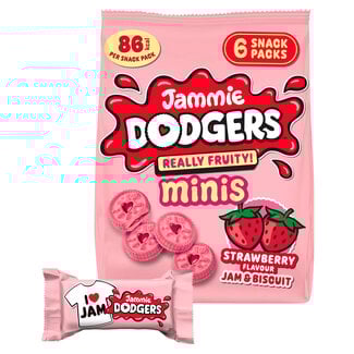 Fox's Jammie Dodgers 6 Pack Really Fruity Strawberry Minis 8x120g