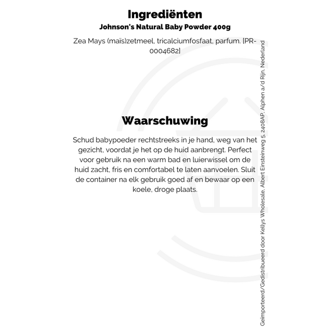 Johnson's Natural Baby Powder 6x400g