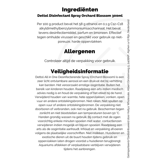 Dettol Disinfectant Spray Orchard Blossom 6x300ml