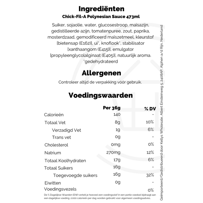 Chick-Fil-A Polynesian Sauce 6x473ml