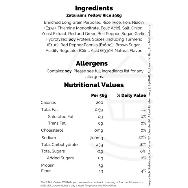 Zatarain's Yellow Rice 8x195g