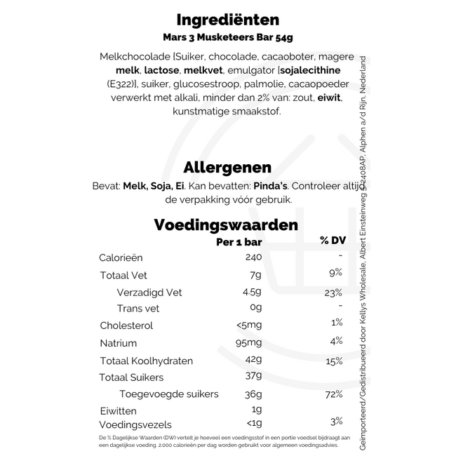 Mars 3 Musketeers Bar 36x54g