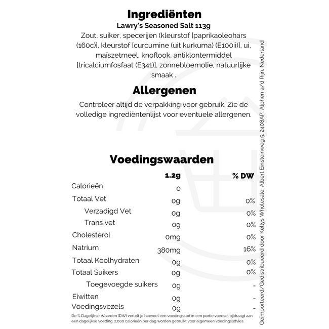 Lawrys Seasoned Salt 6x113g