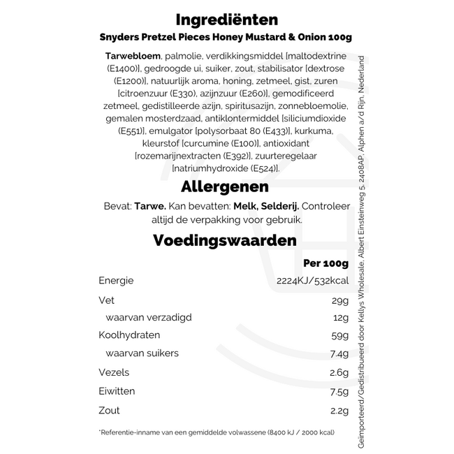 Snyders Pretzel Pieces Honey Mustard & Onion 10x110g