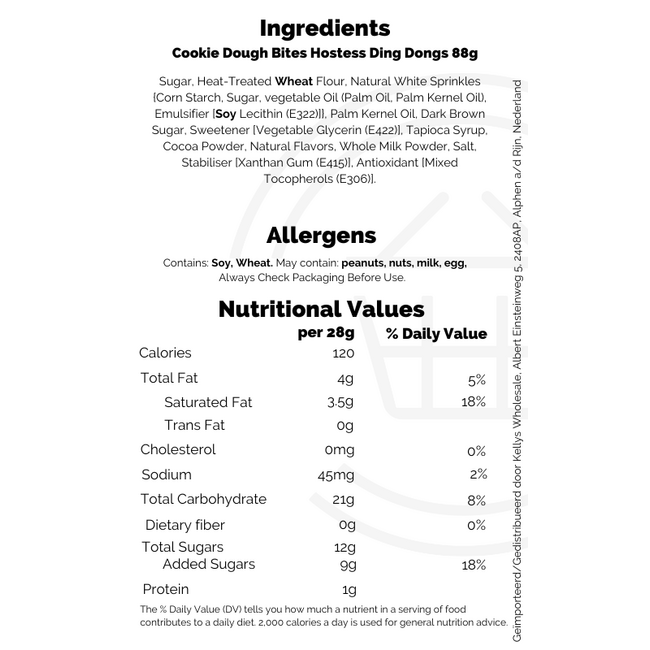 Cookie Dough Bites Hostess Ding Dongs 12x88g