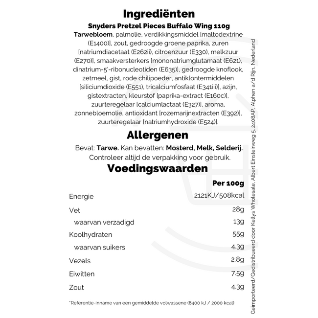 Snyders Pretzel Pieces Buffalo Wing 10x110g