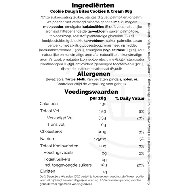Cookie Dough Bites Cookies 'n Cream 12x88g