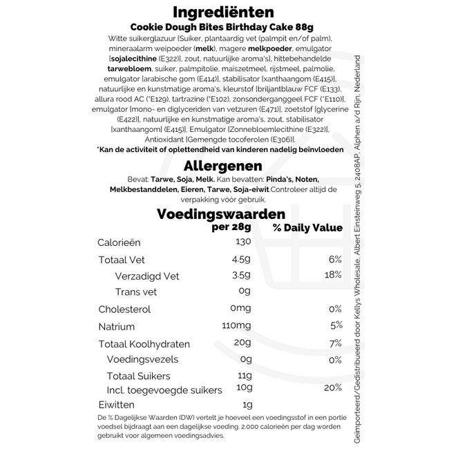 Cookie Dough Bites Birthday Cake 12x88g