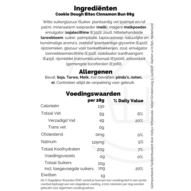 Cookie Dough Bites Cinnamon Bun 12x88g