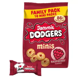 Burtons Jammie Dodgers 10 Pack Raspberry Mini's 8x200g