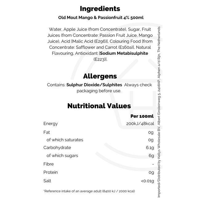 Old Mout Mango & Passionfruit 4% 12x500ml