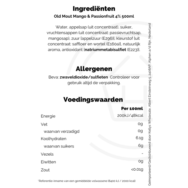 Old Mout Mango & Passionfruit 4% 12x500ml