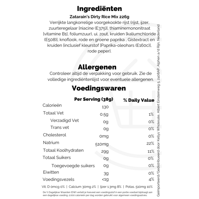 Zatarain's Dirty Rice Mix 8x226g