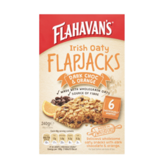 Flahavan's Flahavan's Irish Oaty Flapjacks Dark Choc & Orange 16x240g