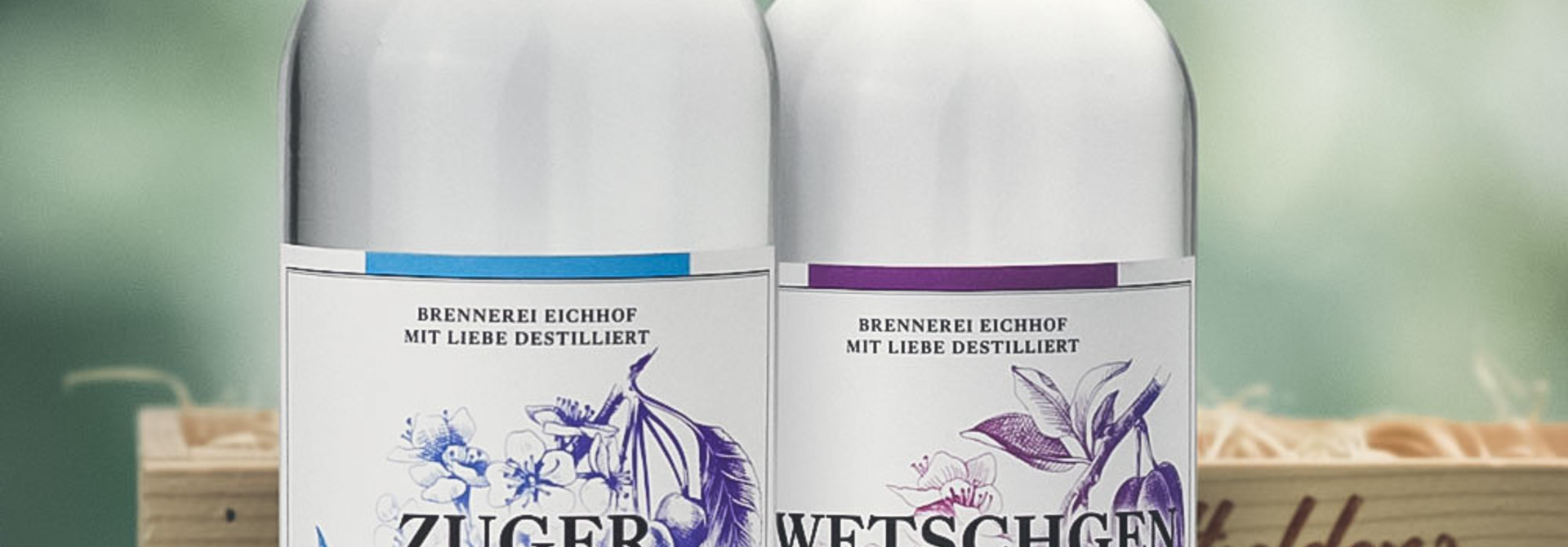 Zuger Kirsch & Zwetschgen Wasser 70cl in Geschenkharasse