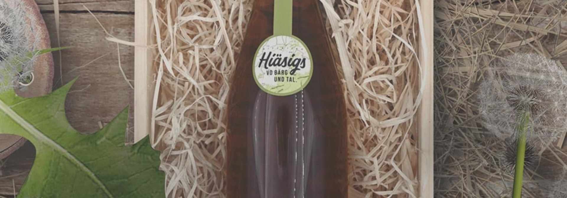 Geschenkkiste «Häiwschnaps» in Holzharasse