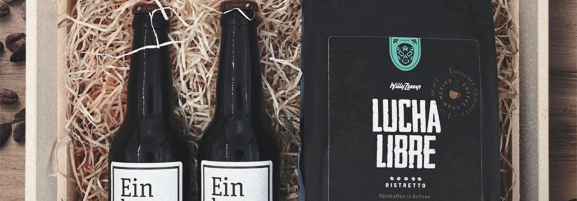 Geschenkbox «Kaffee küsst Bier»