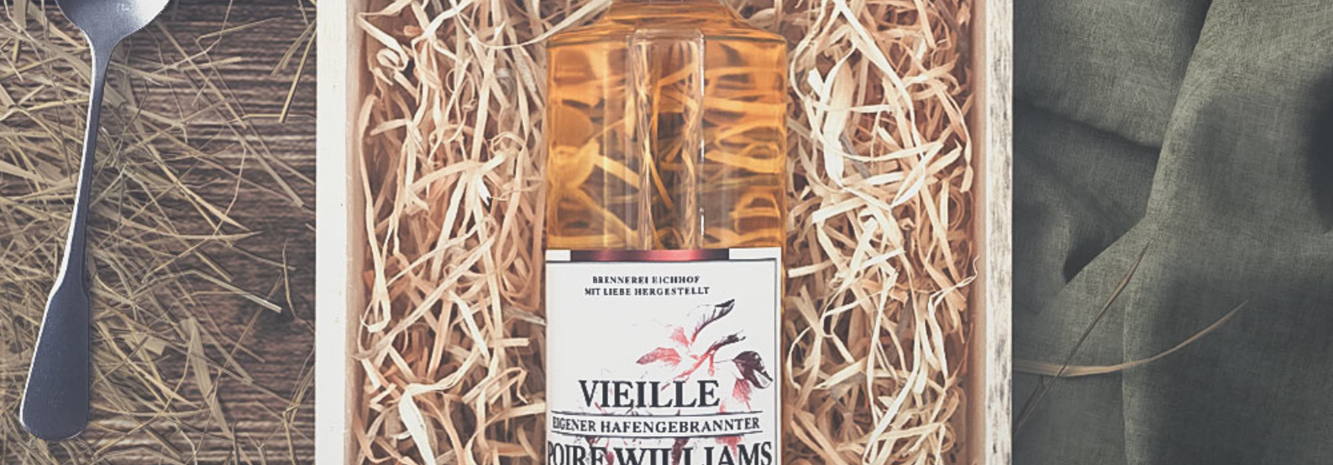 Vieille Poire Williams 35cl in schöner Geschenkharasse