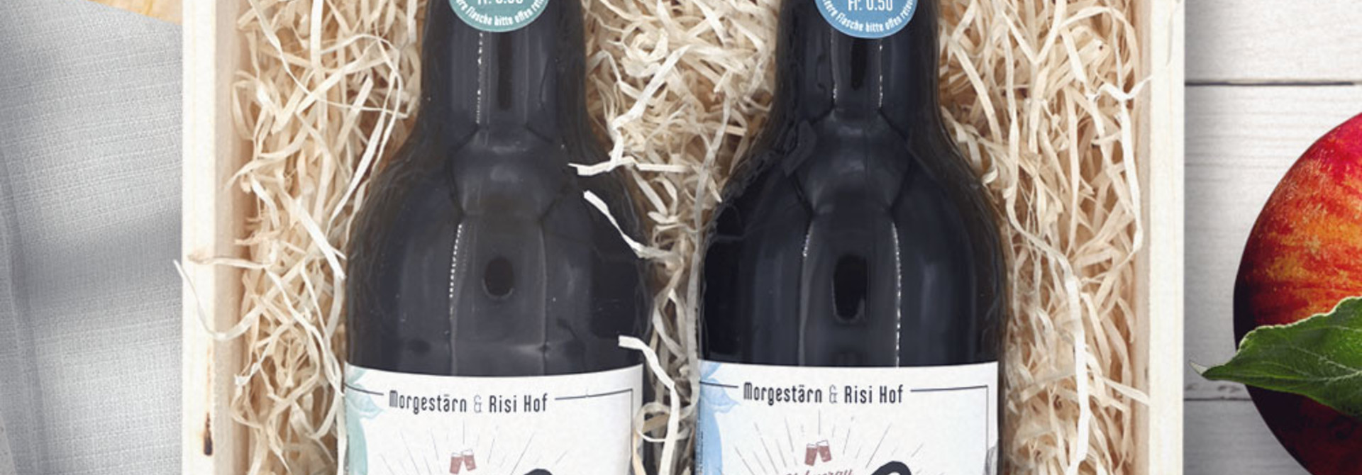 Mr. Q Geschenkset «Öpfu Cider Traditionell & Alkoholfrei»