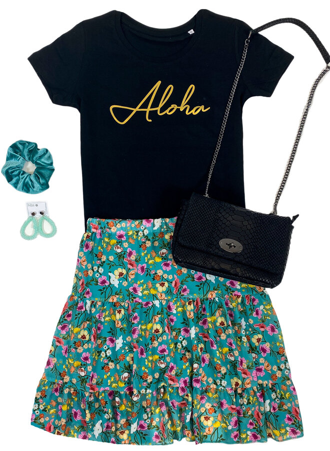 Shirt Zwart/Wit - 'Aloha' - Supersale