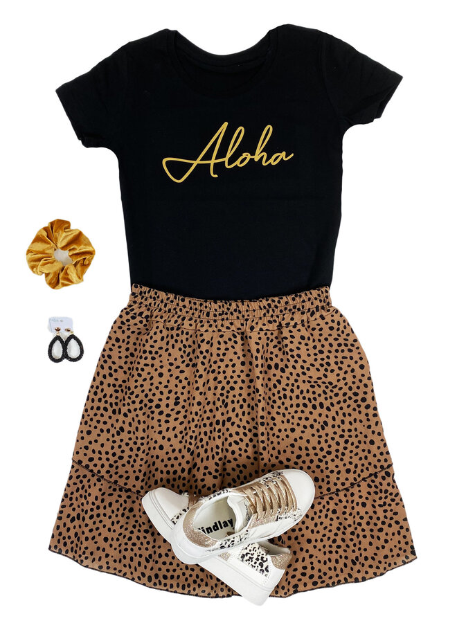 Shirt Zwart/Wit - 'Aloha' - Supersale