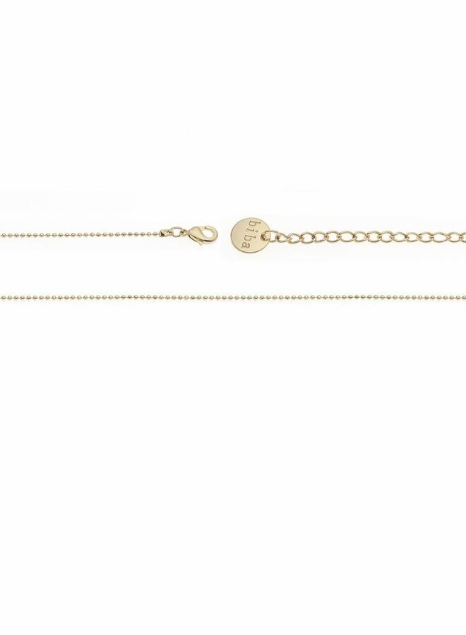 Ketting Goud- Diamond Lichtroze