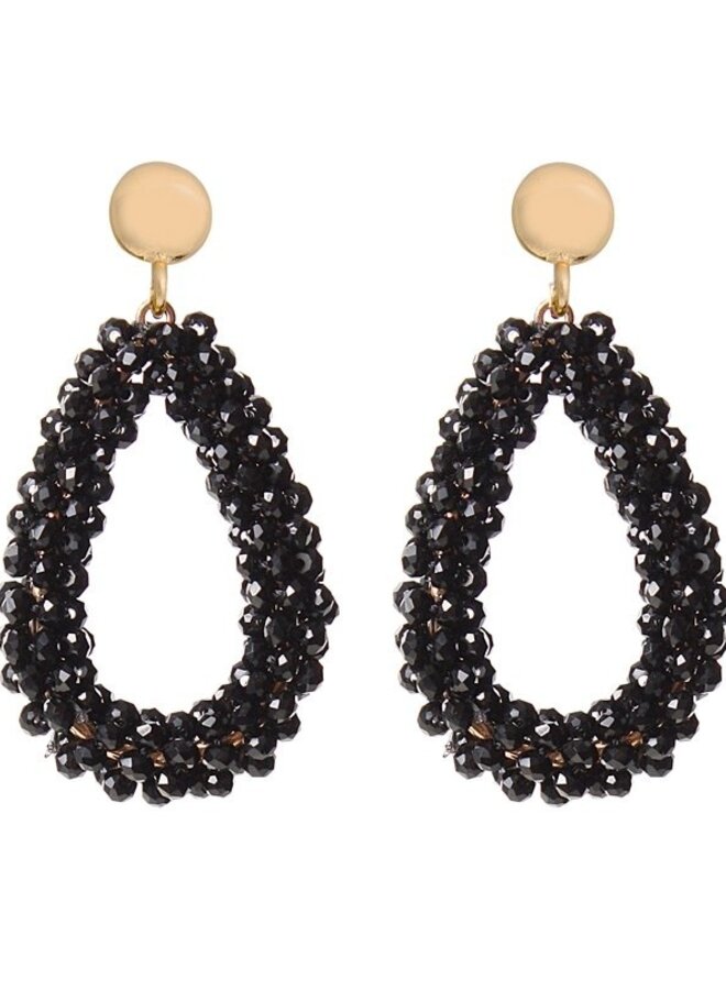 Oorbellen 80720- Sparkle Black