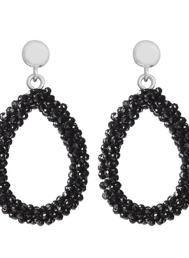 Oorbellen Glamour Zwart/Zilver