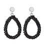 Oorbellen Glamour Zwart/Zilver