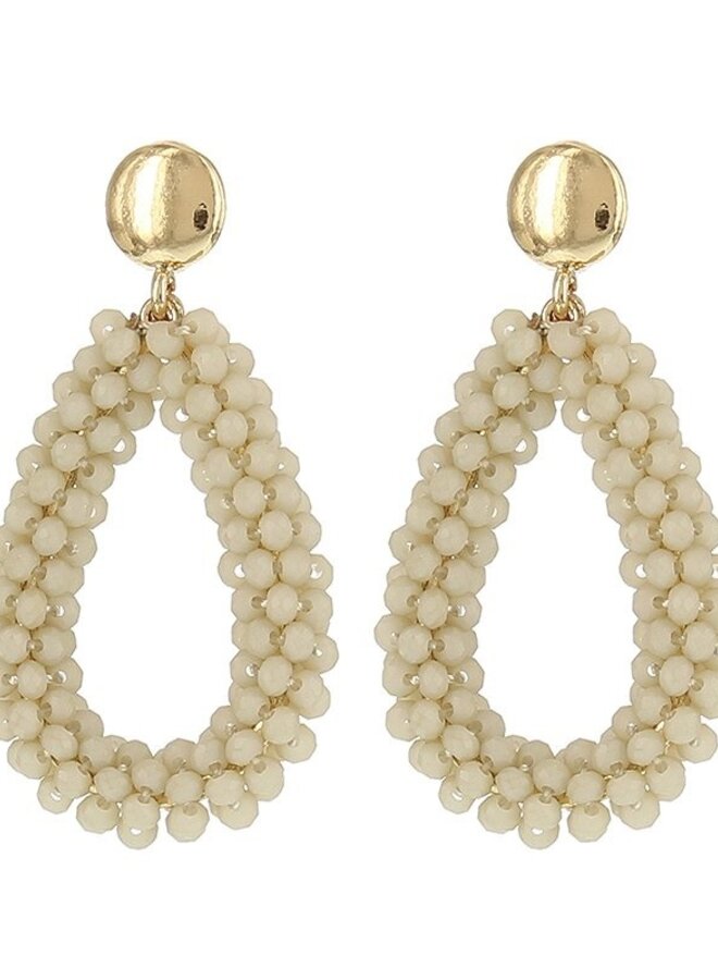 Oorbellen Goud Sparkle Beige