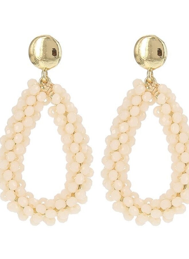 Oorbellen Goud Sparkle Zalmroze